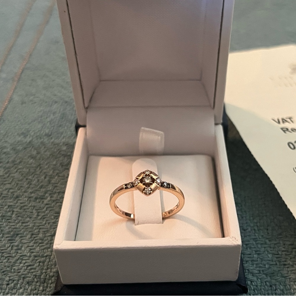 LeVian 14k ring and necklace with chocolate gold diamond. Please look at receipt